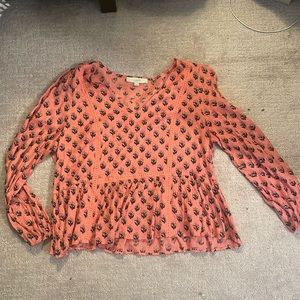 Patterned, long sleeve Loft blouse